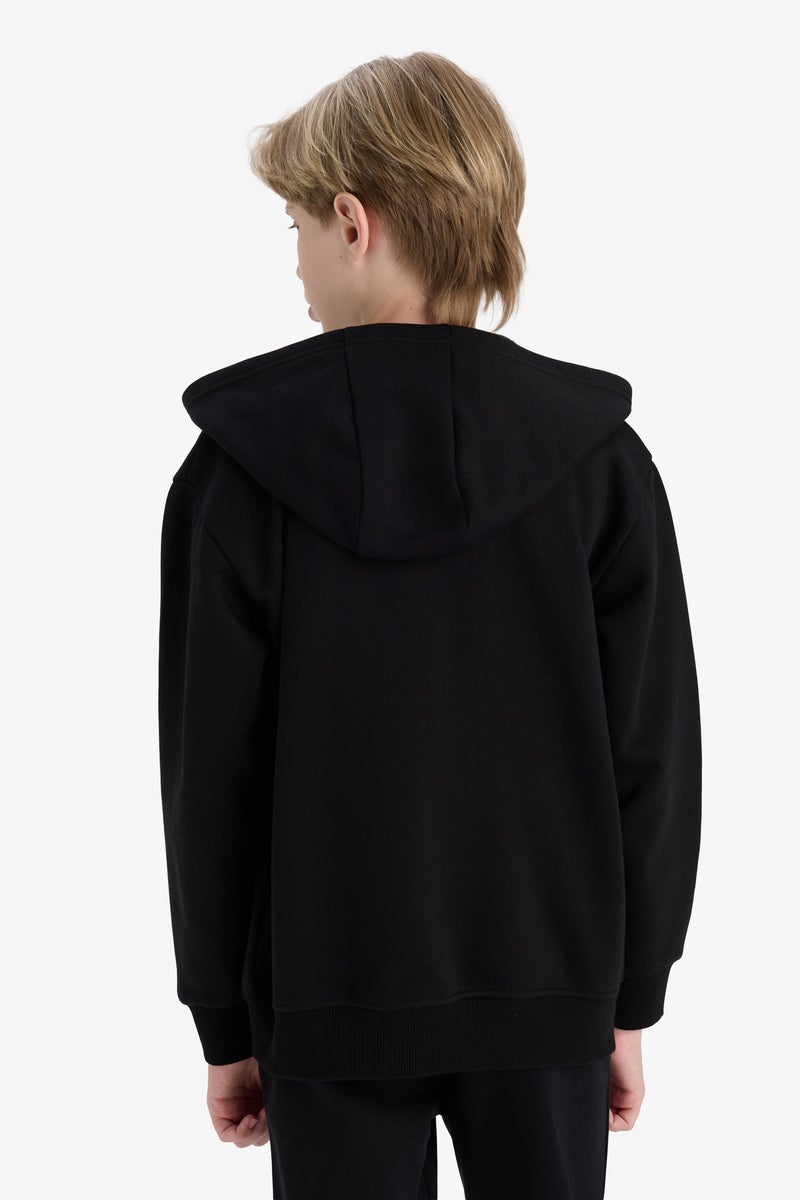 DeFacto Black Boy Boy Basic Zip-Up Hoodie Casual - Image 5